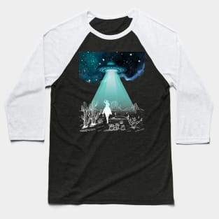 Cowgirl Alien Abduction Baseball T-Shirt